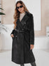 DAMEN JACKE LANGWINTERMANTEL MIT GÜRTEL